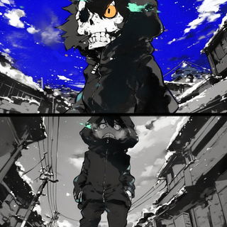 Clockwork Inferno style, Midjourney V6.1: black-and-white manga comic strip