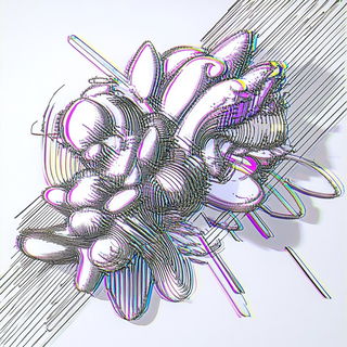 Glossogrotesque style, Midjourney V6.1: abstract 3D render