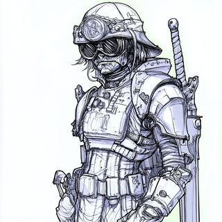 Glossogrotesque style, Midjourney V6.1: concept art character design of retropunk steam knight
