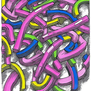 Glossogrotesque style, Midjourney V6.1: creative pattern composition