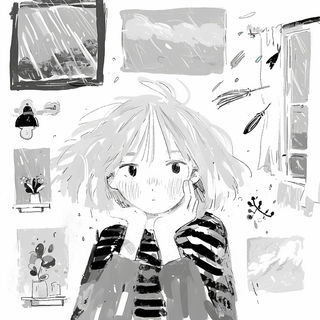 Refractropical style, Midjourney V6.1: black-and-white manga comic strip