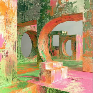 Neon Schist Howl style, Midjourney V6.1: abstract 3D render