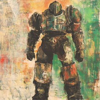 Neon Schist Howl style, Midjourney V6.1: concept art character design of retropunk steam knight
