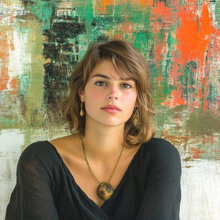 Neon Schist Howl style, Midjourney V6.1: photographic portrait of female protagonist