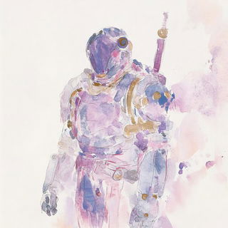 Lepidoptera Folklore style, Midjourney V6.1: concept art character design of retropunk steam knight