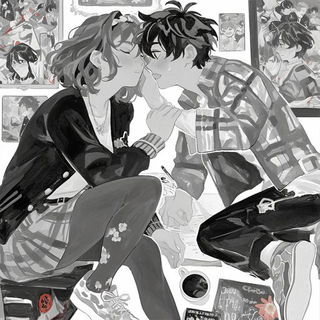 Paper Sun Lanterns style, Midjourney V6.1: black-and-white manga comic strip