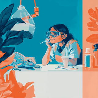 Grotto Dioramicism style, Midjourney V6.1: editorial illustration for popular scientific magazine cover