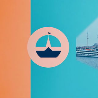 Grotto Dioramicism style, Midjourney V6.1: bold minimalist logo design for Istanbul city municipal services