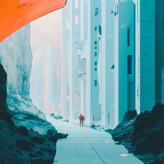 Grotto Dioramicism style, Midjourney V6.1: cinematic shot from sci-fi movie