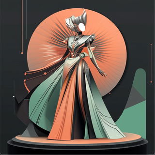 Brushcut Broadside style, Midjourney V6.1: haute-couture fashion outfit