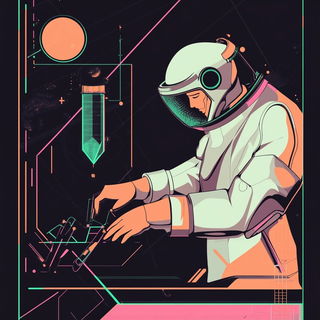 Brushcut Broadside style, Midjourney V6.1: editorial illustration for popular scientific magazine cover