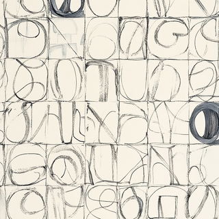 Fossilflora style, Midjourney V6.1: typographic composition with large letters