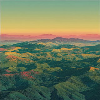Colossopuppetry style, Midjourney V6.1: realistic landscape photograph of quiet dawn
