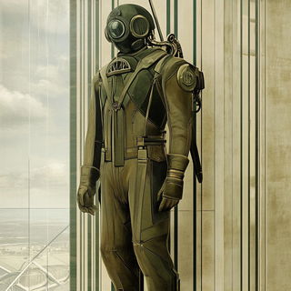 Chromacavalcade style, Midjourney V6.1: concept art character design of retropunk steam knight