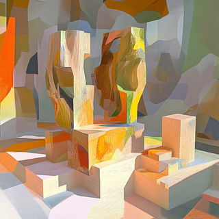 Screamburst Tableau style, Midjourney V6.1: abstract 3D render