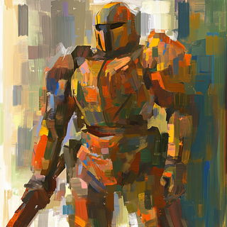 Screamburst Tableau style, Midjourney V6.1: concept art character design of retropunk steam knight