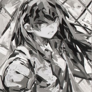 Screamburst Tableau style, Midjourney V6.1: black-and-white manga comic strip