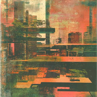 Plumeplate style, Midjourney V6.1: megacity with futuristic bioarchitecture