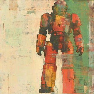 Plumeplate style, Midjourney V6.1: concept art character design of retropunk steam knight