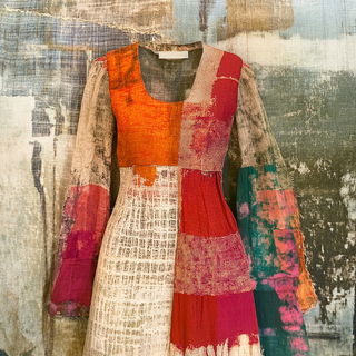 Plumeplate style, Midjourney V6.1: haute-couture fashion outfit