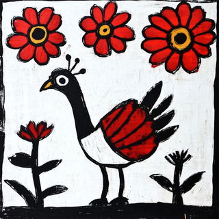 Mistocollage style, Midjourney V6.1: traditional folk art