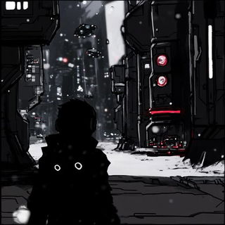 Mistocollage style, Midjourney V6.1: cinematic shot from sci-fi movie