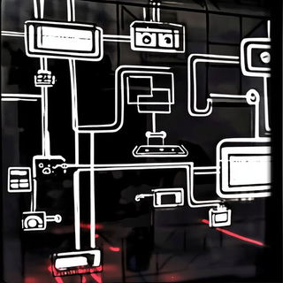 Mistocollage style, Midjourney V6.1: technical infrastructure blueprint schematics