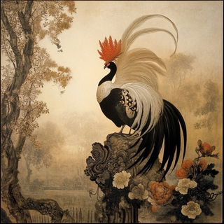 Fossilwave style, Midjourney V6.1: traditional folk art