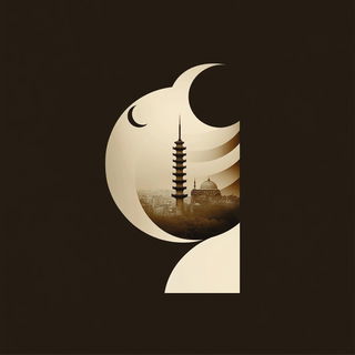 Fossilwave style, Midjourney V6.1: bold minimalist logo design for Istanbul city municipal services