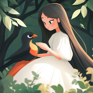 Ceremosaic style, Midjourney V6.1: retro fairy-tale illustration