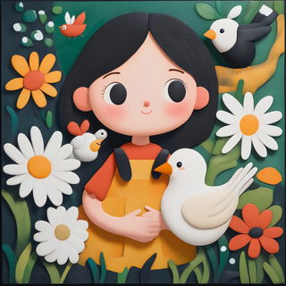 Ceremosaic style, Midjourney V6.1: traditional folk art