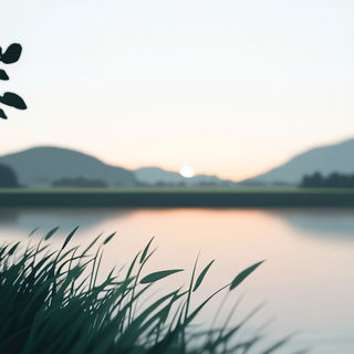Ceremosaic style, Midjourney V6.1: realistic landscape photograph of quiet dawn