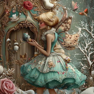 Parallax Red Basin style, Midjourney V6.1: retro fairy-tale illustration