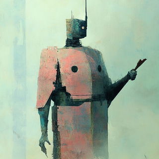 Blackline Meridian style, Midjourney V6.1: concept art character design of retropunk steam knight