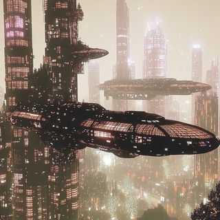 Glimmergill style, Midjourney V6.1: cinematic shot from sci-fi movie