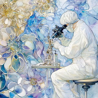 Hachurascape style, Midjourney V6.1: editorial illustration for popular scientific magazine cover