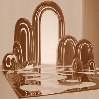 Escutcheon Fracture style, Midjourney V6.1: abstract 3D render