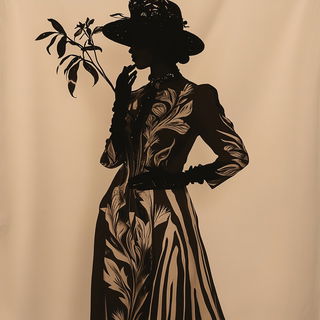Escutcheon Fracture style, Midjourney V6.1: haute-couture fashion outfit