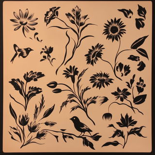 Escutcheon Fracture style, Midjourney V6.1: traditional folk art