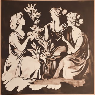 Escutcheon Fracture style, Midjourney V6.1: classical 18th-century oil painting