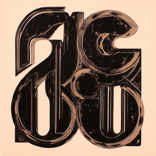 Escutcheon Fracture style, Midjourney V6.1: typographic composition with large letters