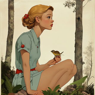 Cinderbond style, Midjourney V6.1: retro fairy-tale illustration