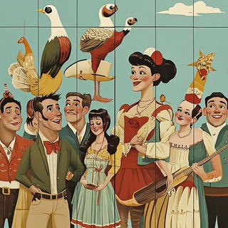 Cinderbond style, Midjourney V6.1: traditional folk art