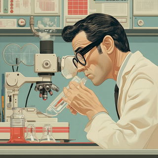 Cinderbond style, Midjourney V6.1: editorial illustration for popular scientific magazine cover