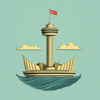 Cinderbond style, Midjourney V6.1: bold minimalist logo design for Istanbul city municipal services