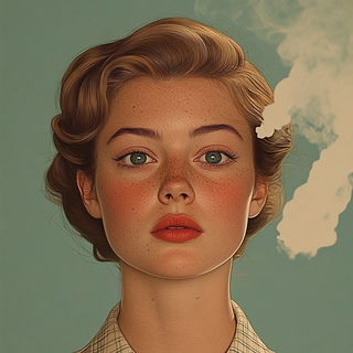 Cinderbond style, Midjourney V6.1: photographic portrait of female protagonist