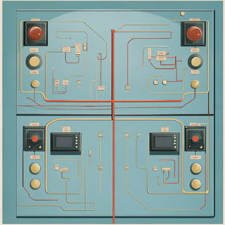 Cinderbond style, Midjourney V6.1: technical infrastructure blueprint schematics