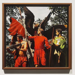 Furcollar Aerotattoo style, Midjourney V6.1: classical 18th-century oil painting