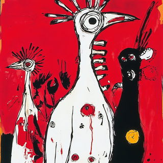Pastoral Maskwater style, Midjourney V6.1: traditional folk art