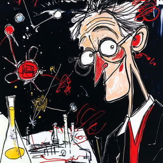Pastoral Maskwater style, Midjourney V6.1: editorial illustration for popular scientific magazine cover